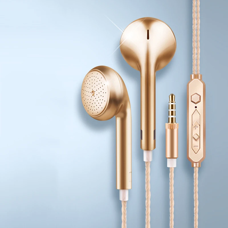 JS 3.5mm Wired Earphone For IOS Android Ear Hook Volume Control Sport