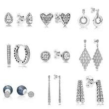 9 стилей, 1 пара, женские сережки-гвоздики с кристаллами в виде морской звезды и сердца, высококачественные Сережки для женщин, свадебные ювелирные изделия, подарок