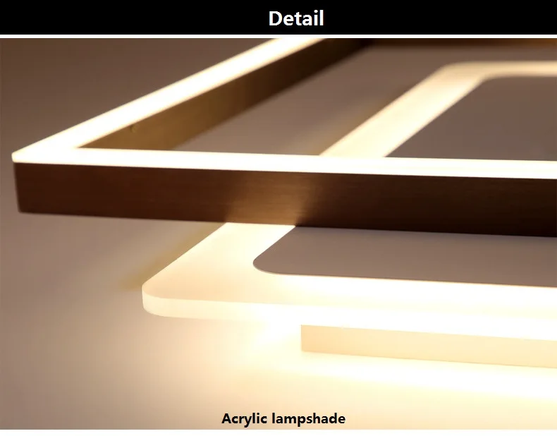 Современные акриловые прямоугольные/светодиодный квадратные светодиодные потолочные светильники Гостиная Спальня Столовая Кабинет