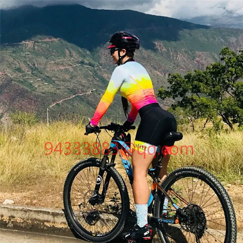 2019 kafitt women triathlon suit long sleeve cycling jersey skinsuit roupa ciclismo feminina rode racing bike clothes jumpsuit