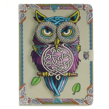 

Color Owl Pattern PU Leather Full Body Case with Stand for iPad Air 2