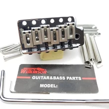 Wilkinson Licensed 6 Screw Type Electric Guitar Tremolo System Bridge for Strat Guitar Chrome Silver WOV02 overlord of music electric guitar tremolo bridge system for headless guitar