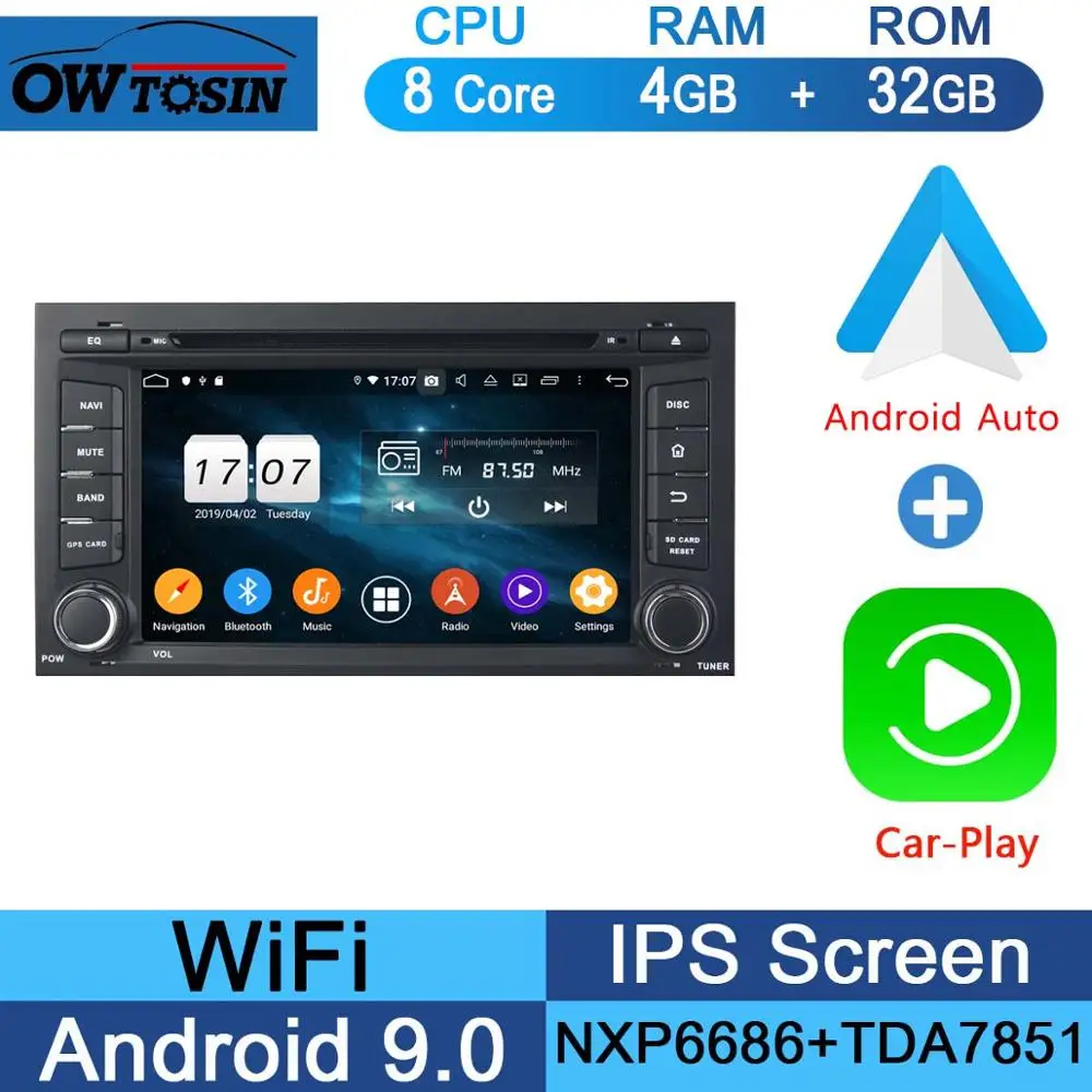 " ips 8 ядерный 4 Гб+ 64 ГБ Android 9,0 автомобильный dvd-плеер для Seat Leon 2013 gps Радио DSP Parrot BT CarPlay - Цвет: 32G CarPlay Android