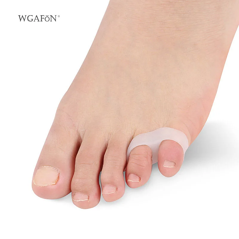 WGAFON 2 pair 2 ring small toe separator small hallux valgus Silica gel