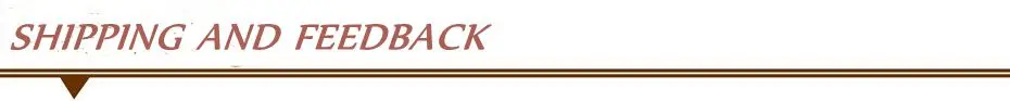 feedback and shipping
