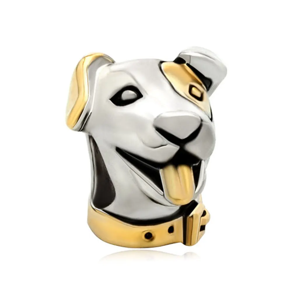 Silver Dog Animal Beads Charms Fit Pandora Bracelet for DIY Bracelet Jewelry Making