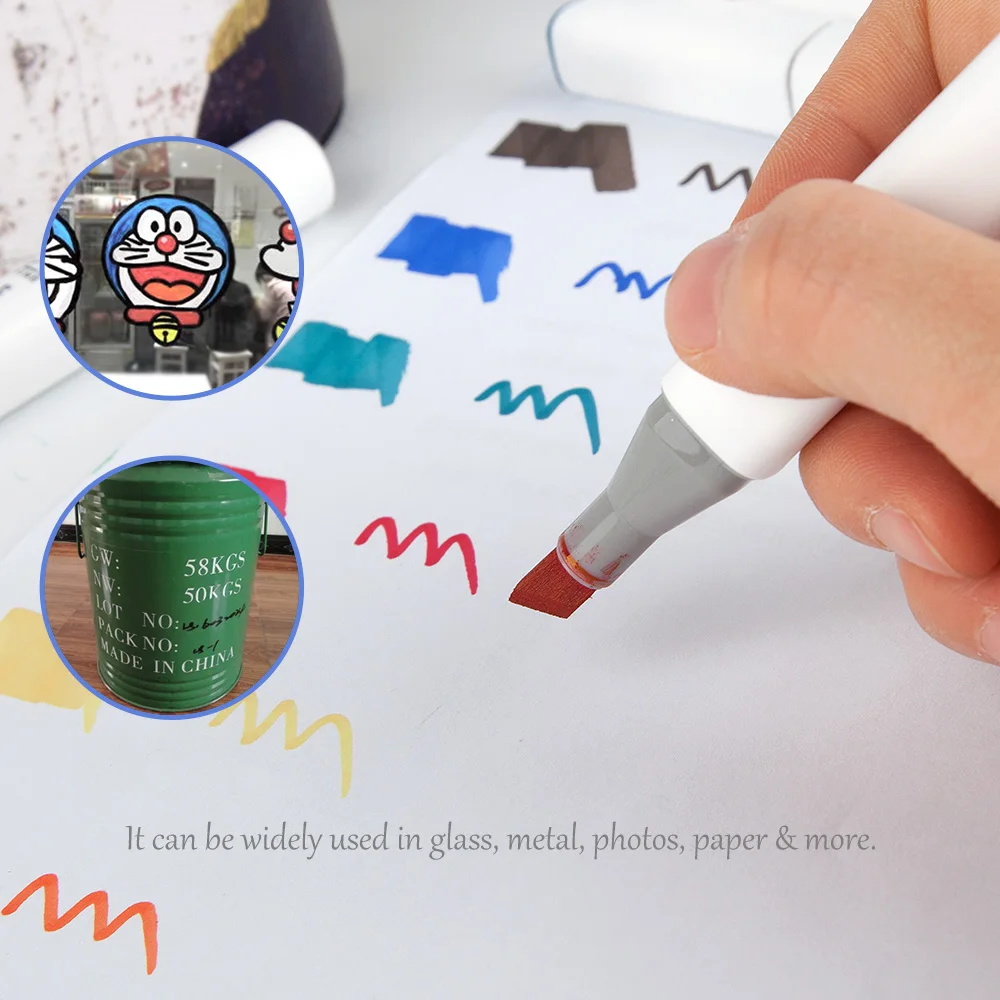 Arrtx спиртовые маркеры 80 цветов двойной наконечник ручки-маркеры+ сумка для карандашей идеально подходит для Графический рисуйте наброски картина представит эскизный проект