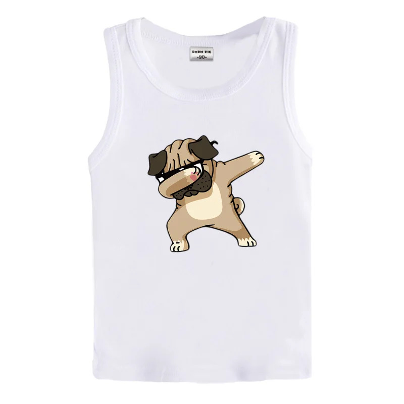 

DMDM PIG Children Dabbing Dog Funny Printing Tee T Shirts Boy Girl Summer Sleeveless T-shirts Kids Casual Tops 2-8 Year Tshirt