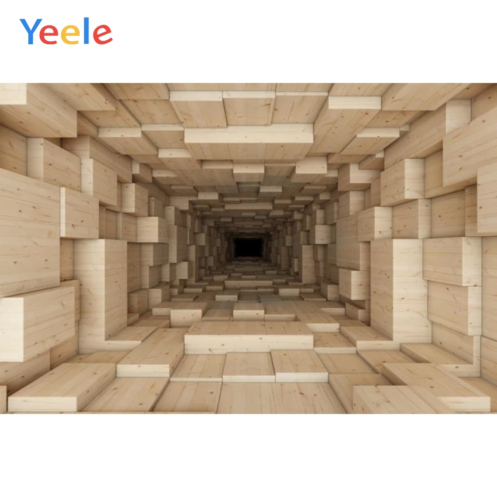 

Yeele 3D Wood Block Aisle Photographic Backgrounds Customized Photography Backdrops For Photo Studio