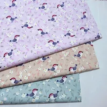 Чистый хлопок Twill Ткань для детской кроватки накладки из хлопковой ткани для детей детская простыня и Стёганое одеяло птица и цветок