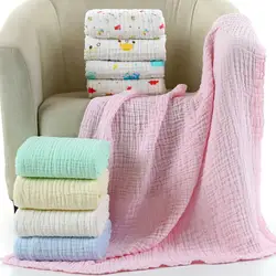 Isa дети муслин одеяло для новорожденного пеленание Осень младенческой супермягкий хлопок одеяло 6 слоев Etamine 110*110 см пеленать