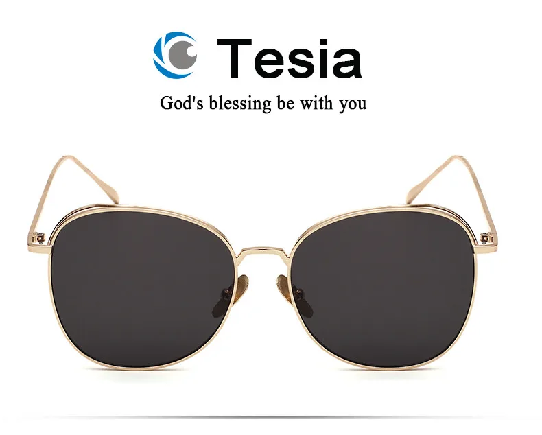TESIA плоский Панель зеркальные солнечные очки с Для мужчин ртутное покрытие Квадратные Солнцезащитные очки для мужчин, Брендовая Дизайнерская обувь UV400 очки T905