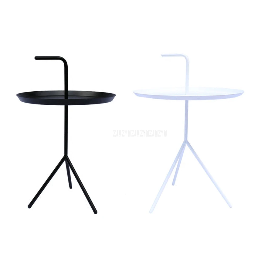 Creative Nordic Style Mini Round Tea Coffee Table Metal Modern Minimalist Home Bedroom Iron Art Small Bedside Table With Handle
