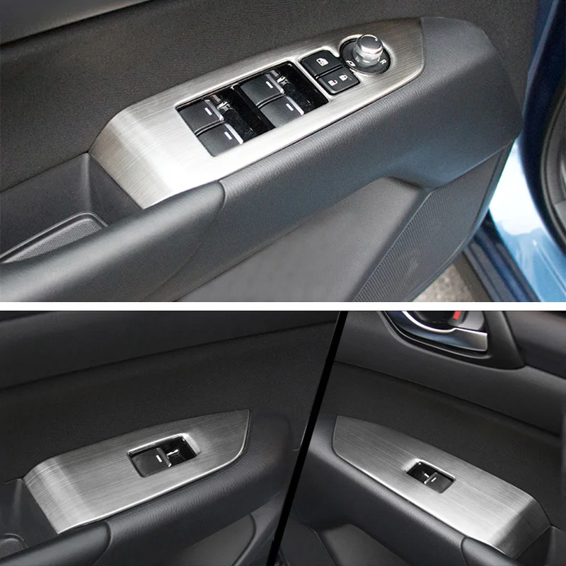 

Car Inner Door Armrest Button Decoration Trim covers Upgrade Window Lift Button Switch Panel Fit for Mazda CX-5 CX5 2017 2018