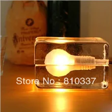 Стокгольм Хрустальное стекло Креативный дизайн дом блок настольная лампа свет освещение спальни 12 см FG837