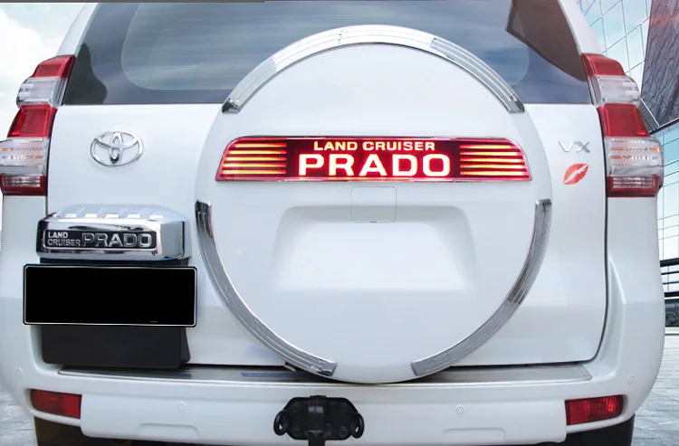 

with LED ligh Rear Back Spare Tire Cover Trim Decoration Strip for prado