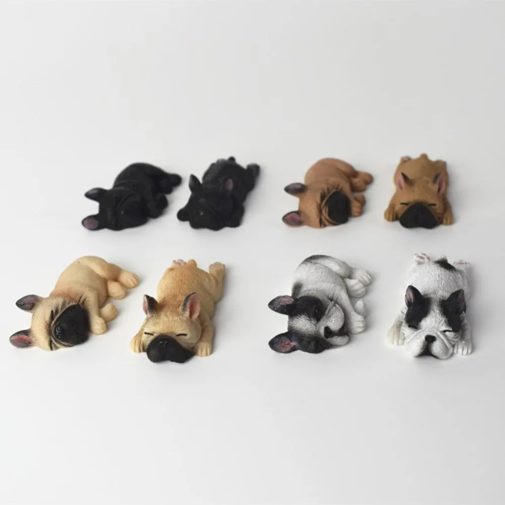 

Kawaii Sleepy Simulation French Bulldog Resin Toy Figurine Cartoon Hand Model Kids Gifts Porcelain Figurines family decorations