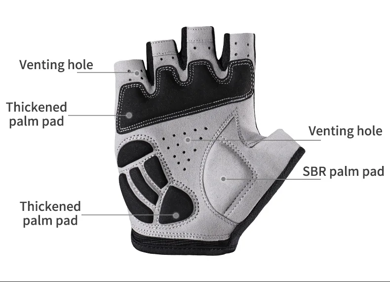 Резиновые перчатки RockBros MTB шоссейные перчатки горный велосипед половина пальца перчатки мужские летние велосипедные спортивные перчатки