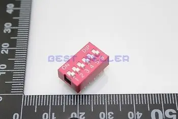 

40pcs Dip Switch 6 Positions Silver Plated Contacts 2.54mm Pitch Through Hole