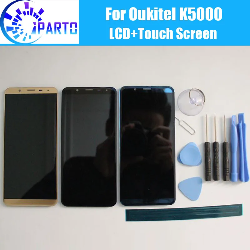 

Oukitel K5000 LCD Display+Touch Screen 100% Original LCD Digitizer Glass Panel Replacement For Oukitel K5000+tool+adhesive.