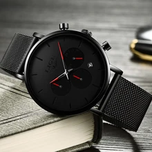 2019 LIGE New Watch Men Top Brand Luxury Quartz Watch Casual Quartz-Watch Stainless Steel Mesh Strap Ultra Thin Clock Male Relog