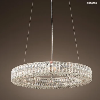 

RH Clear Crystal Round Chandelier Lighting