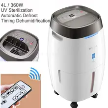 Электрический Осушитель воздуха 4L10m с дистанционным управлением, осушитель воздуха, автоматический перезапуск, влагопоглотитель, светильник, индикатор УФ-стерилизации