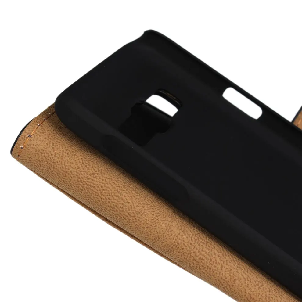 

5 Pcs Shockproof Cover Double Layers Genuine Leather Flip Case Wallet Cover Phone Protective Cover For Samsung Models Phone A3