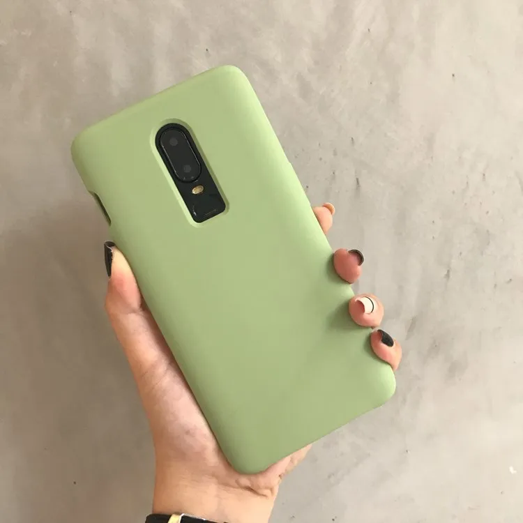 

Liquid Silicone Rubber Case Phone Cover For Oneplus 5T 6 Candy Color Soft Skin Feel Shockproof Silicon Back Shell