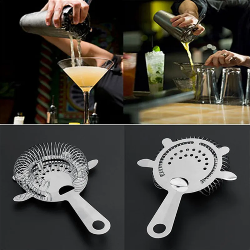 Stainless Steel Cocktail Strainer Shaker Wire Mixed Drink Ice Colander