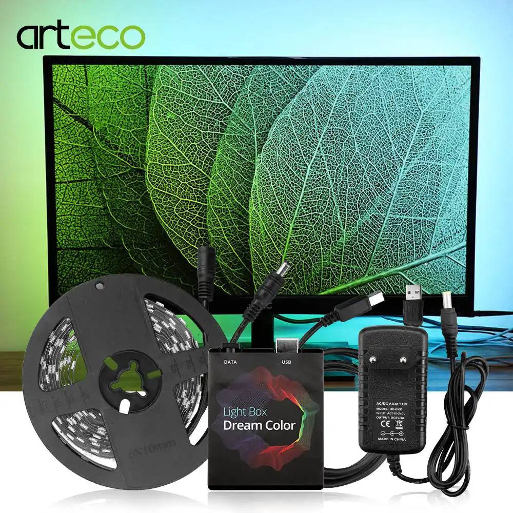 Ws2812b周囲rgb Usb Ledストリップライト5050アンドロイド5 6 7 8 9テレビデスクトップpcスクリーンバックライト照明ws2812 Ledテープリボン Led ストリップ Aliexpress