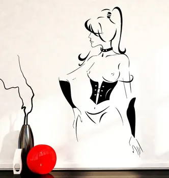 

Wall Decal Sexy Girl Nude Naked In Lingerie Hot Vinyl Sticker