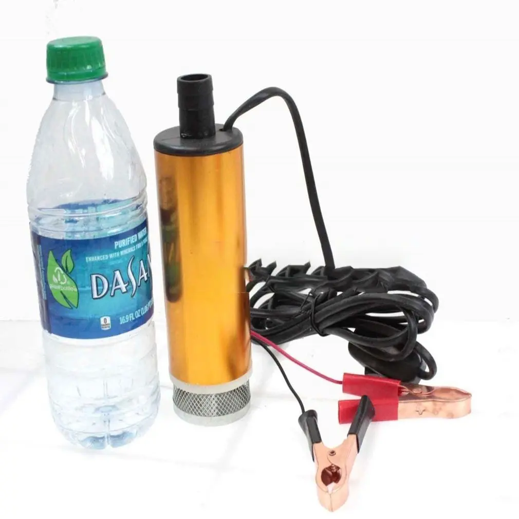 

12V Submersible Diesel Fuel Water Oil Transfer Drum Pump 8GPM Mini Refueling Sub