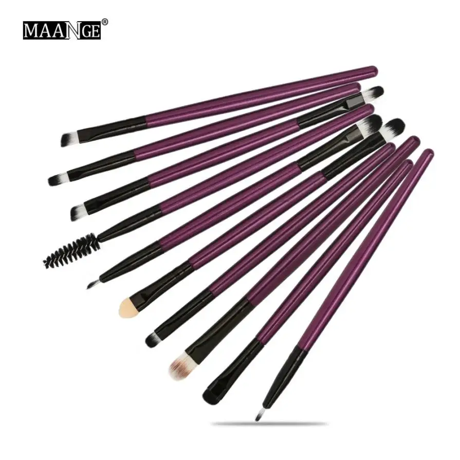 

10 pcs Makeup brushes Professional Eyebrow Blusher Lip Powder Foundation Cosmetic Brush Make up Brush Set Drop Shipping 2018a18