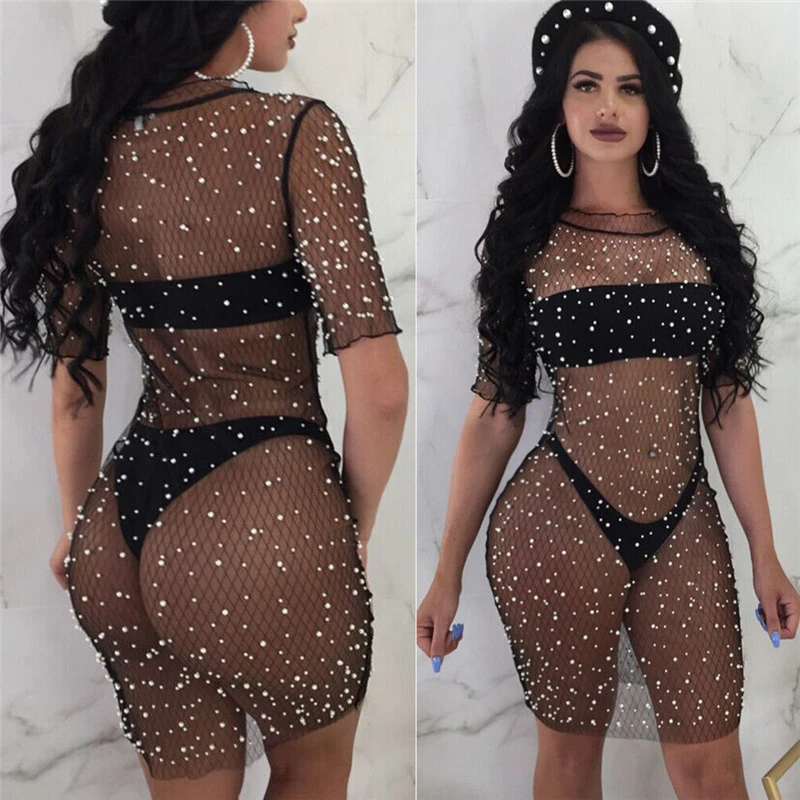 crochet dress over bikini