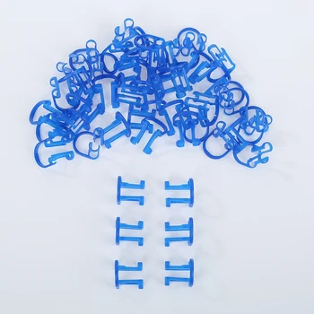 

Pro 50 Pcs/Bag Disposable Orthodontic Cotton Roll Holder Blue Clip Isolator Tool For Dental/Dentist Clinic New Arrival
