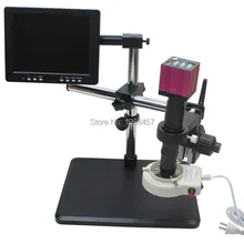 HDMI HD USB Cámara Microscopio Digital de La Industria + Libre de ajustes de ángulo de ajuste soporte + C-mount lente + 56 LED + Monitor de $ number pulgadas
