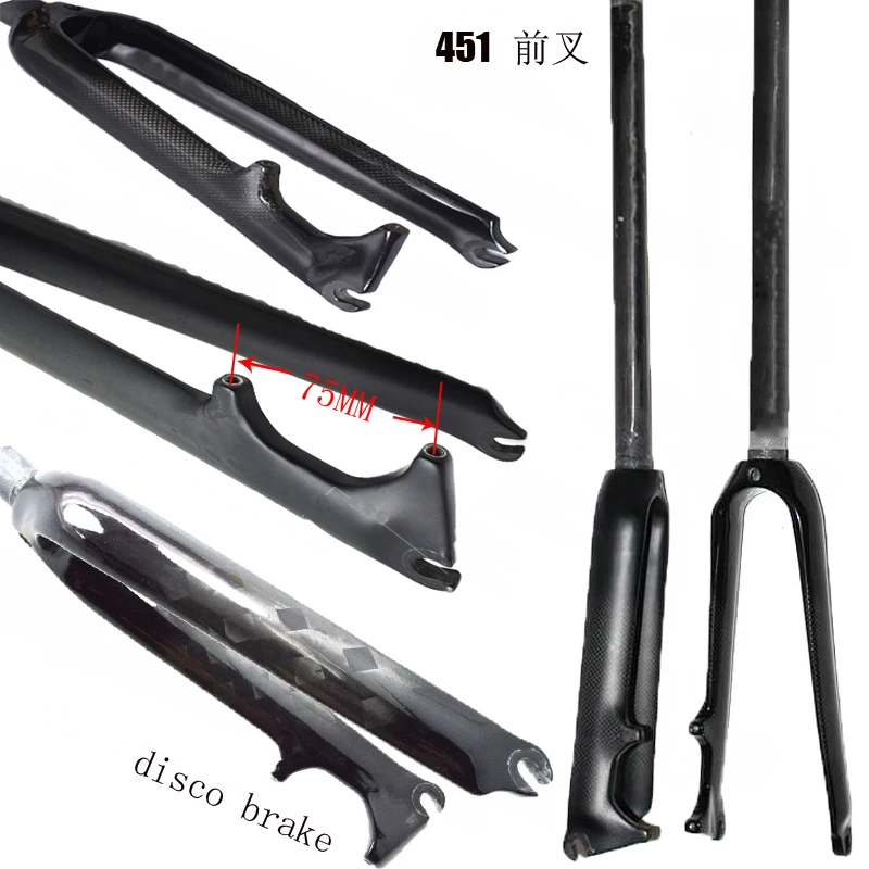 Full Carbonfiber 451 Fork 20” Disc Brake Bmx Bicyc Forks 3k Ud Carbon