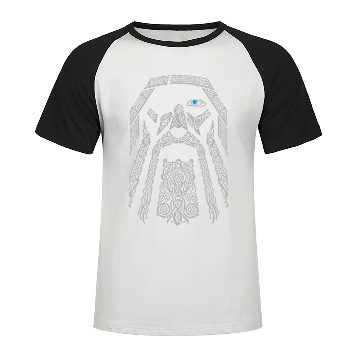 

Men Raglan T Shirt Odin Vikings Cotton Tees Short Sleeve Tops Retro Adult T-Shirt Mens 2019 Summer Casual Print Hip Hop T-Shirt