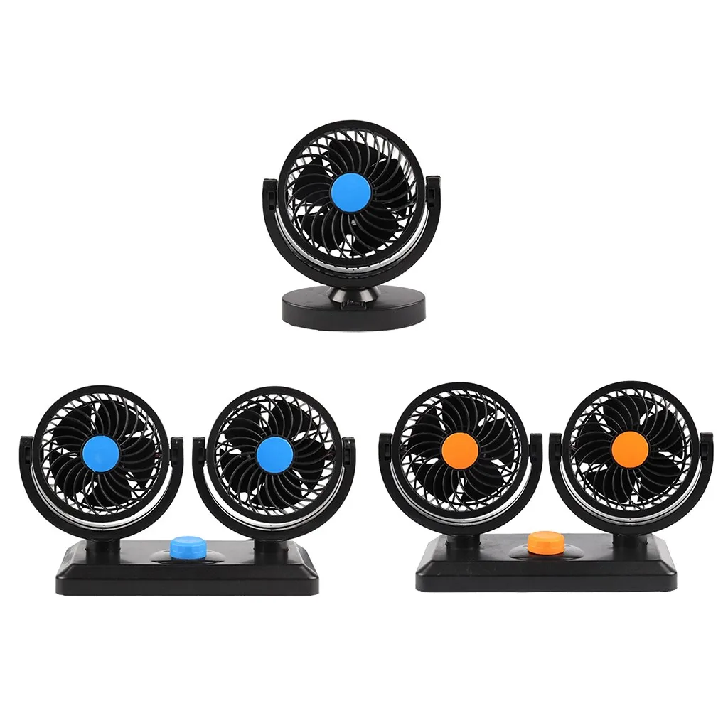 

2019 New Arrival 12V Dual Head Car Cooling Oscillating Dashboard Ventilation Air Fan Car Air Cooler CA
