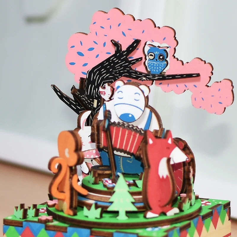 Free-Shipping-Robotime-3D-Puzzle-DIY-Ear-Educational-Puzzle-Toy-Wooden-kids-room-Drop-Shipping-Music