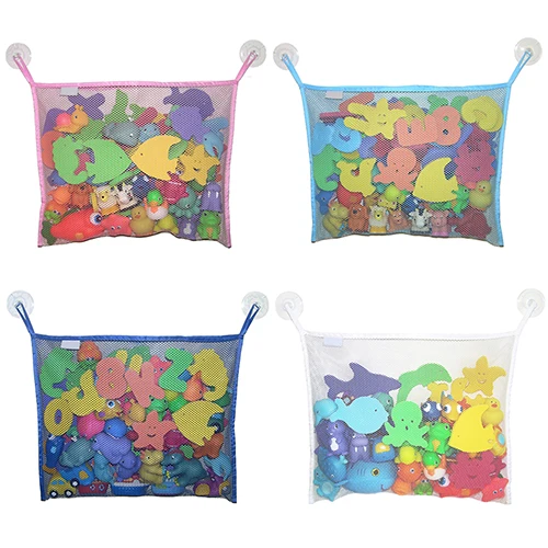 

Hot! Bath Toy Organizer Mesh Storage Hanging Bag + 2 Bonus Strong Hooked Suction Cups