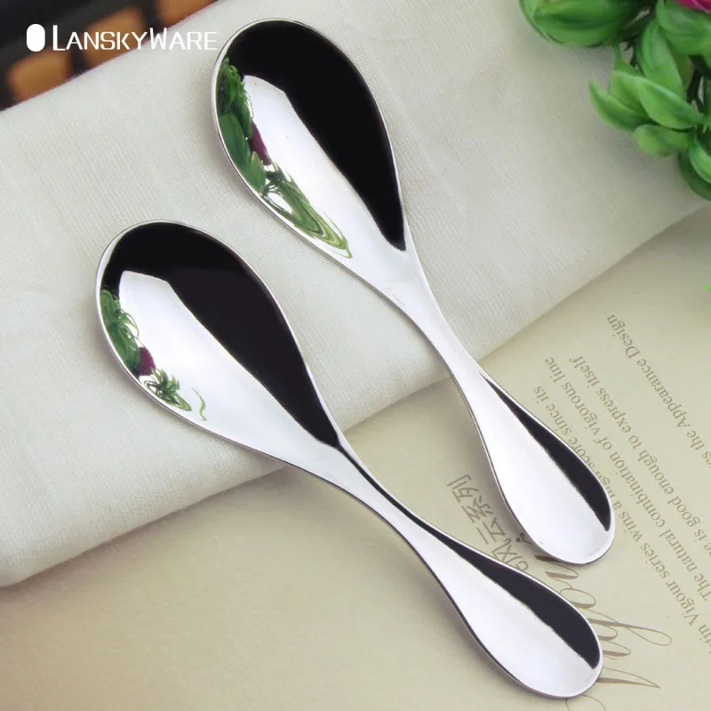 

LANSKYWARE Kids Spoon 304 Stainless Steel Soup Spoon For Children Dinner Spoon Tea Coffee Scoops Kitchen Spoon Accessories