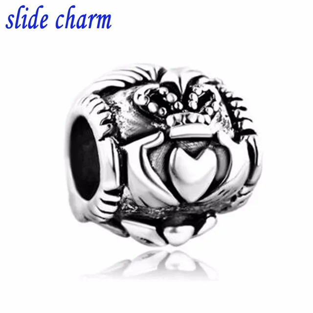 Slide Charm Free Shipping Silver Irish Bracelet Claddagh Best Slide Charm Free Shipping Silver Irish Bracelet Claddagh Best Friend Fit Pandora