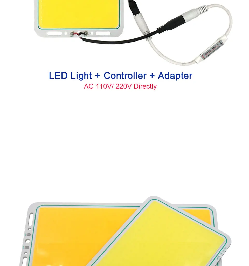 12V dimmable cob led panel light 200W warm cool white led lamp with dimmer (7)