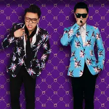 S-4XL! для мужчин Мода Тонкий правый топ лепестки Красочные лепестки черный Блейзер костюм костюмы торжественное платье