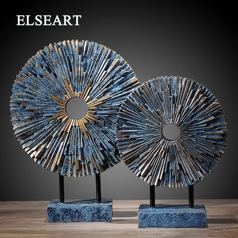 

Retro creative resin sun statue home decor crafts room decoration objects office vintage ornament study resin figurines gifts