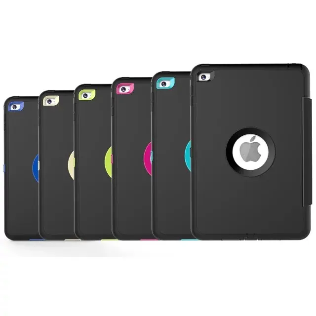 

2017 Retina Kids Safe Armor Shockproof Heavy Duty Silicone Hard For iPad Mini4 Case For Apple iPad Mini 4 Case