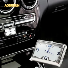 AOSRRUN бортовой кварцевые часы автомобильные аксессуары для Mercedes Benz C класса W205 C200 C260 C300 GLC класс A-Class E-Class GLK GLA