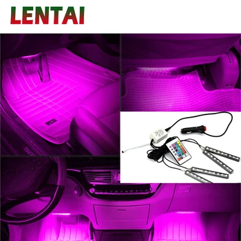 

EALEN 1Set Car LED Light with Remote Control RGB Atmosphere Lamp Strip For Nissan Qashqai Opel Astra J H Kia Ceed Sorento Skoda